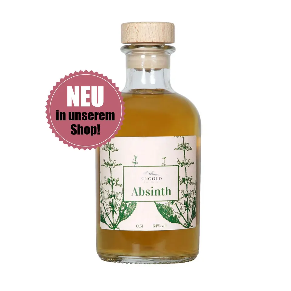 SinGold Absinth 0,5l 64% Vol. Anis Wermut Flasche