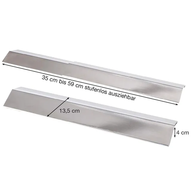 AllGrill Flammblech Edelstahl variabel 35-60 cm breit