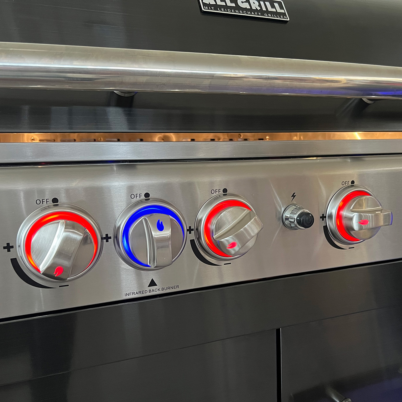AllGrill Drehknopf LED Metallguss Farbwechsler Ersatzteil