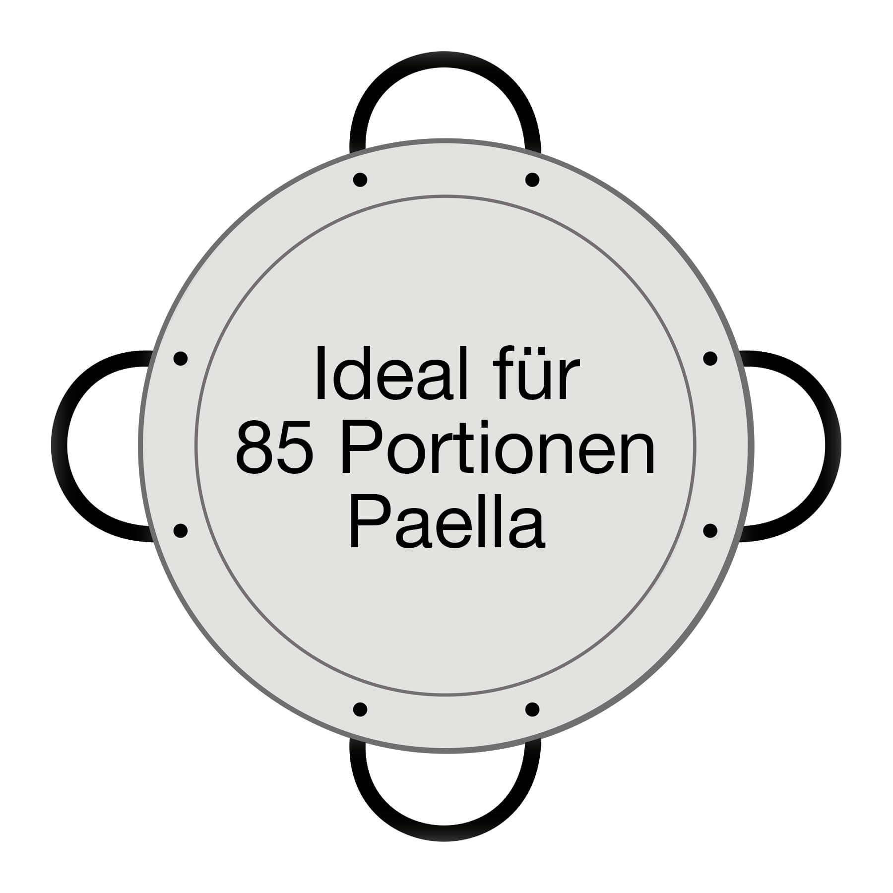 AllGrill Paella World Paella-Pfanne Stahl Ø 100 cm 85 Portionen