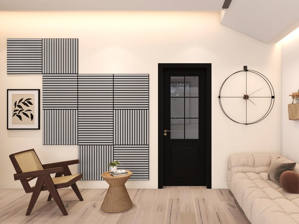 HPFloor Acoustic Panels 60x60 Grey Oak 4er-Set 21mm