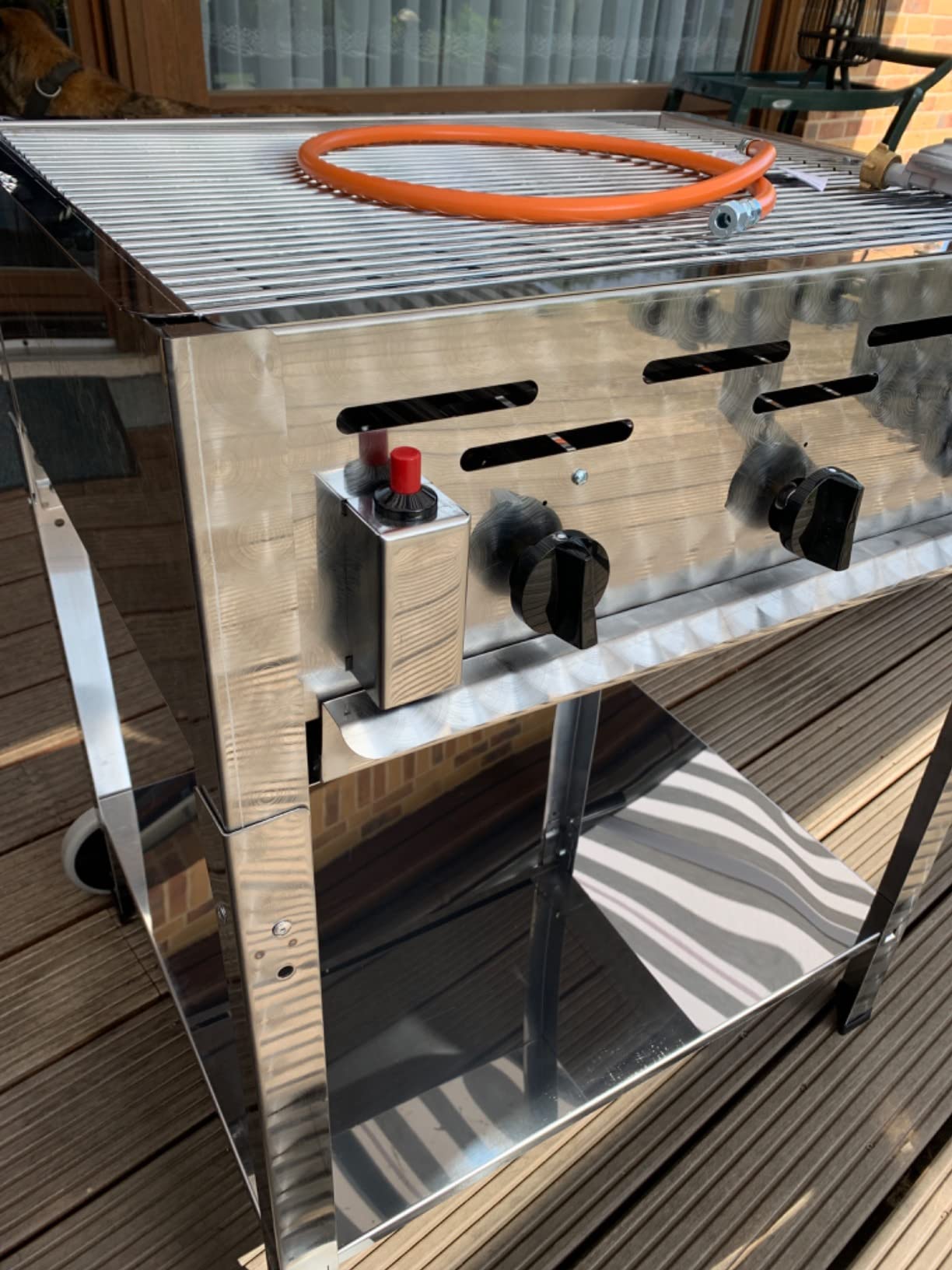 ChattenGlut Gasbräter 3-flammig Tischgrill 10,8kW Rost