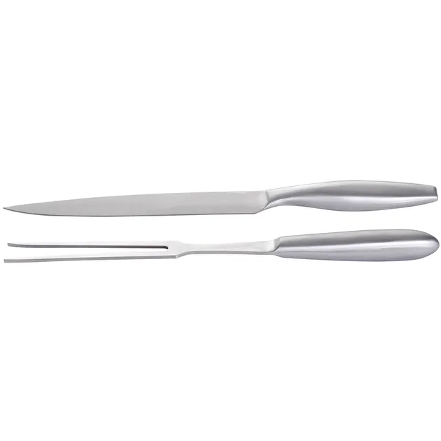 AllGrill Grillzubehör Tranchier-Set 2-tlg Edelstahl Messer Gabel