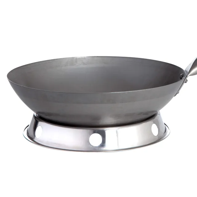 AllGrill Paella World Wokpfanne Stahl 33 cm mit Wokring