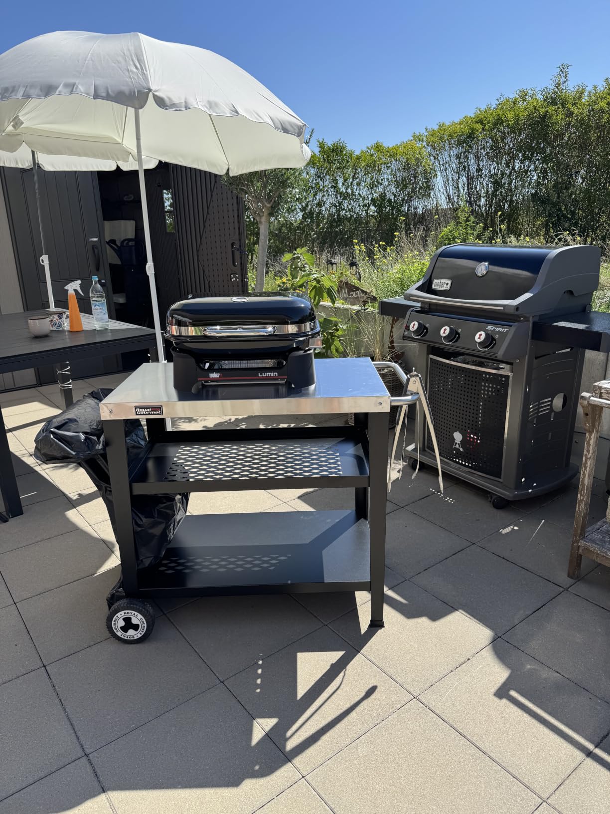 Royal Gourmet Grillzubehör Servierwagen Edelstahl 85x50