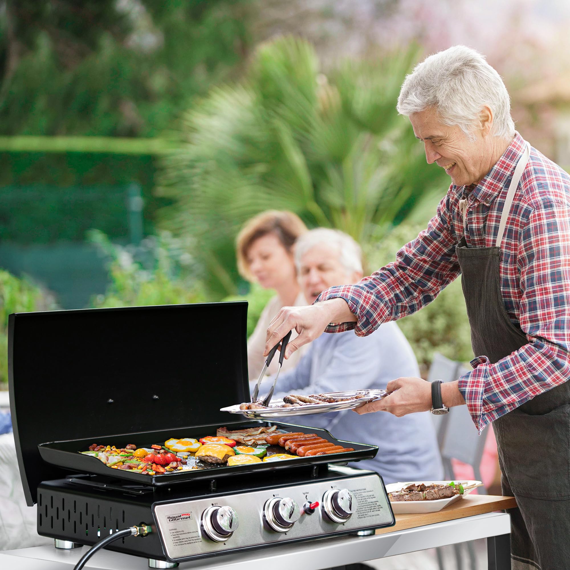 Royal Gourmet Grillzubehör Servierwagen Edelstahl 85x50