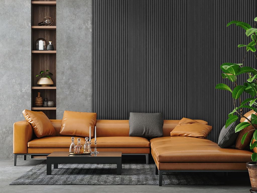 HPFloor Acoustic Panels Akustikpaneele Black Oak 240x60 Filz Grau