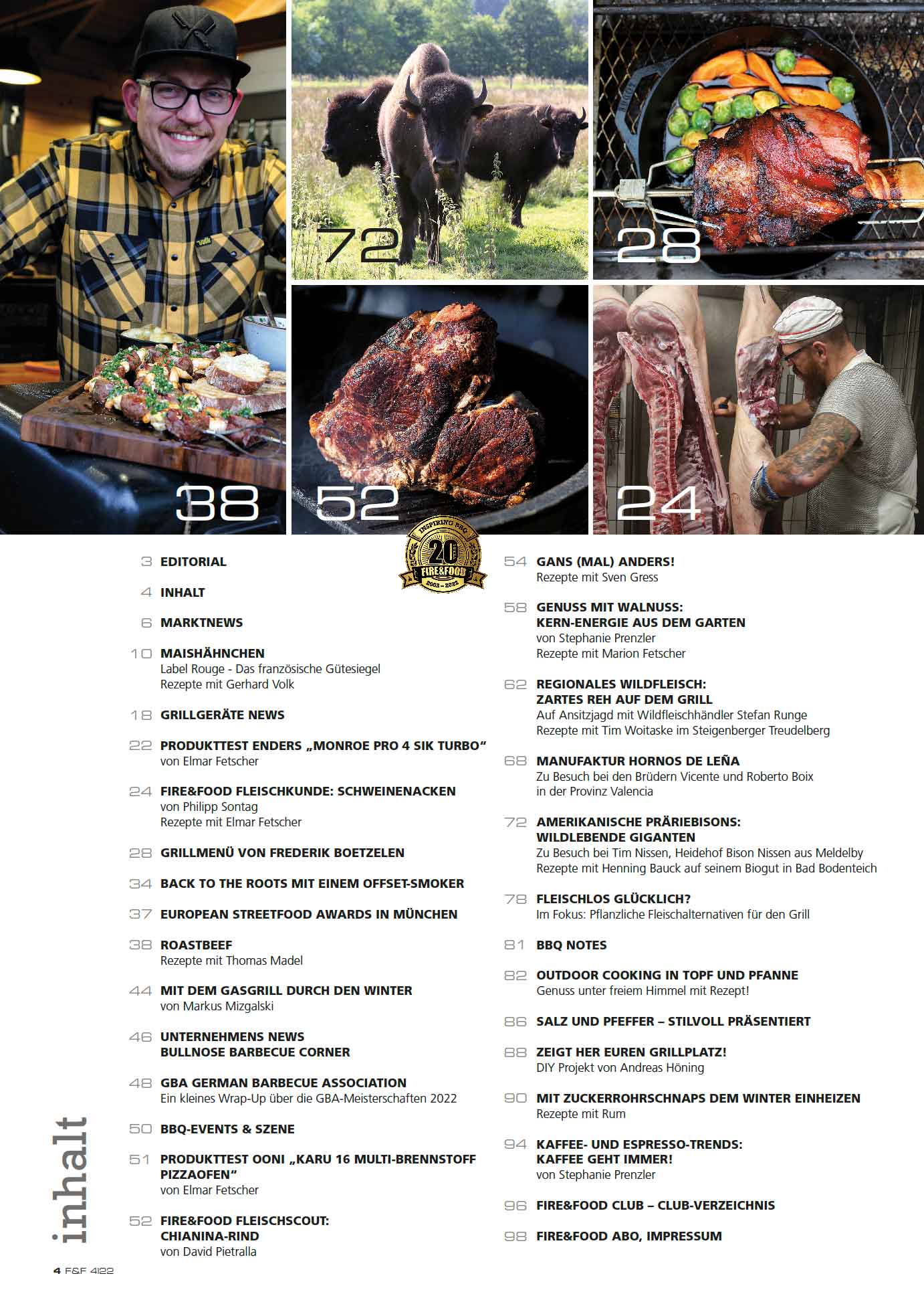 FIRE&FOOD 2022/04 Magazin Grillrezepte Print Digital