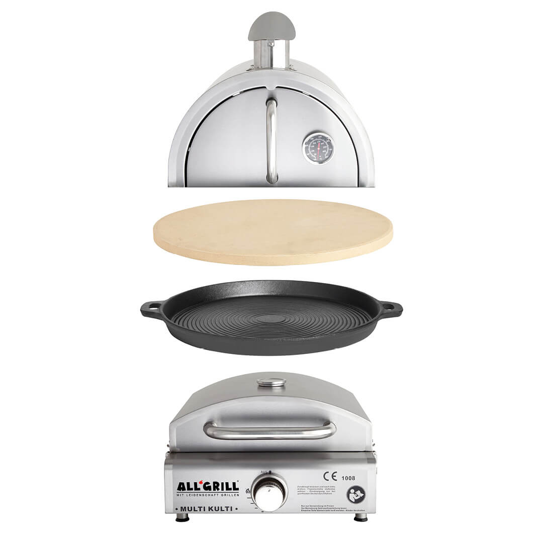 AllGrill Multi-Kulti Set 4 Gasgrill Edelstahl Zündsicherung