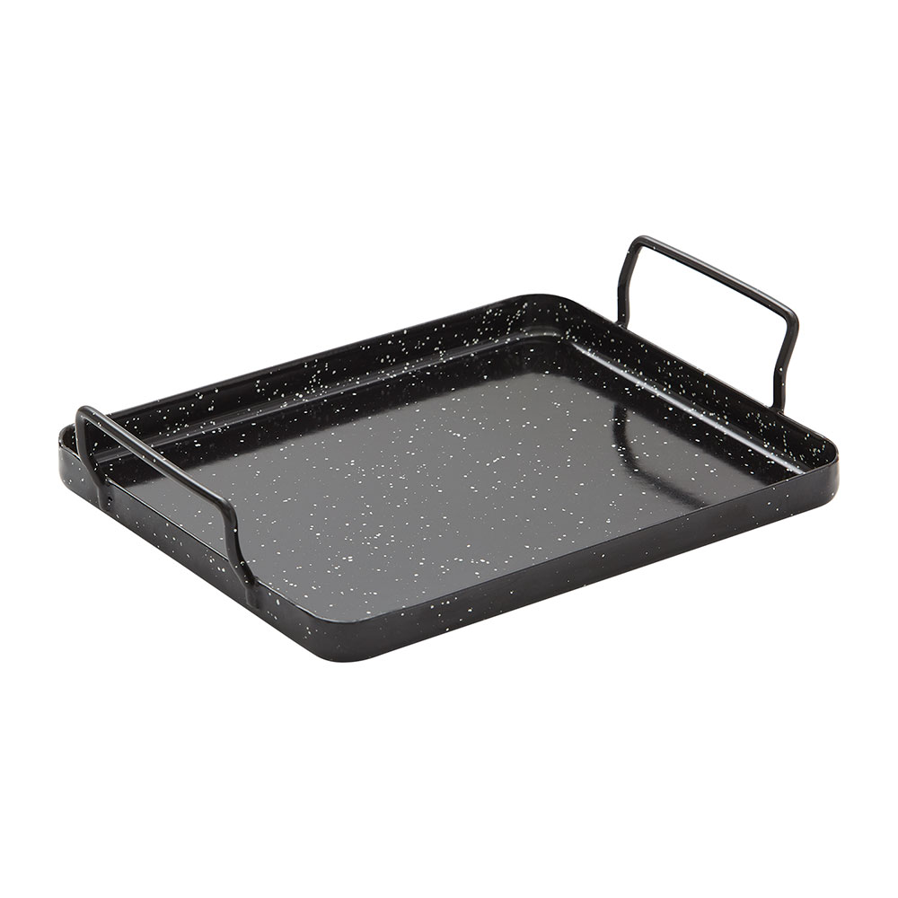 AllGrill Grillzubehör Grillschale emailliert 32x42 cm Griffe