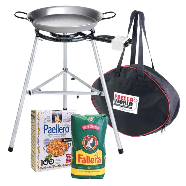 PaellaWorld Comfort Paella-Set 46 cm mit Reis und Gewürz