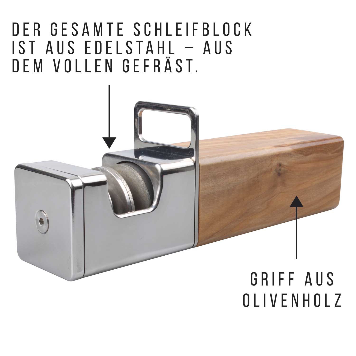 Seecode Diamant Wet & Dry Premium Messerschärfer Olivenholz