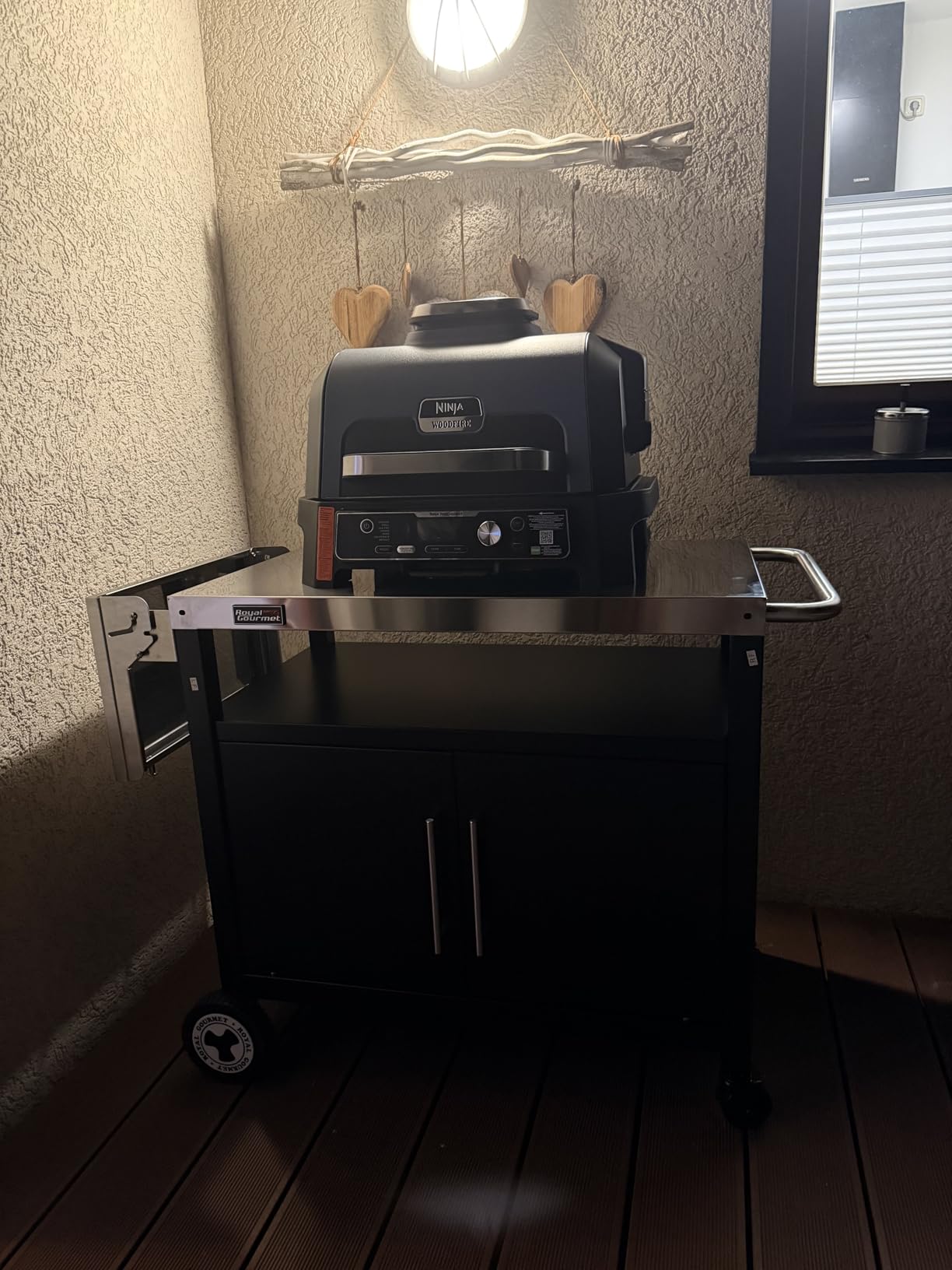 Royal Gourmet Grillwagen Servierwagen Edelstahl klappbar