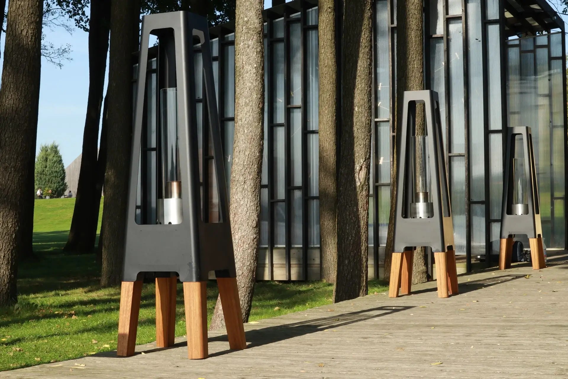 Masuria Nexo Gartenlampe Stahl Black Corten Bio
