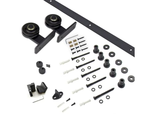 HPFloor Schiebetürbeschlag Set 183 cm mattschwarz Stahl