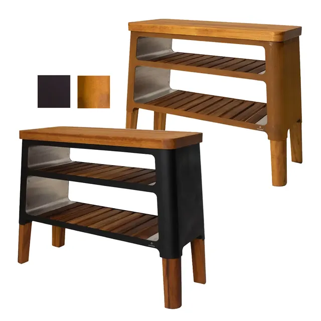MASURIA nexo Kommode Black Outdoorschrank Holz Stahl