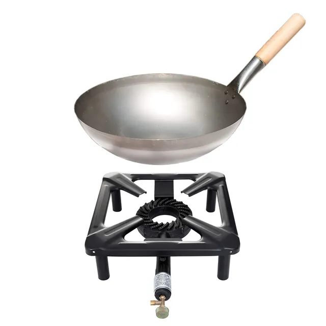 AllGrill HOCKERKOCHER Set klein Gaskocher 4kW + Wok Ø30cm