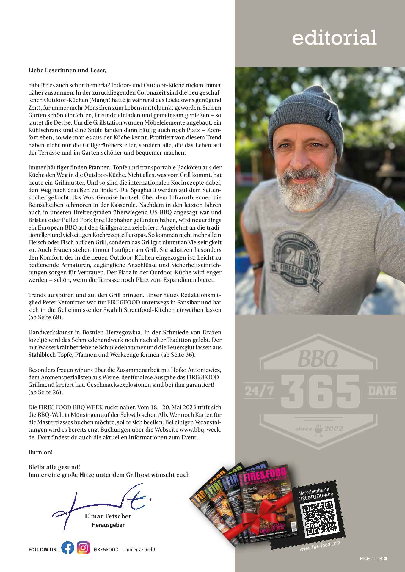 FIRE&FOOD Einzelausgaben 2023/01 Magazin Printausgabe Grillen