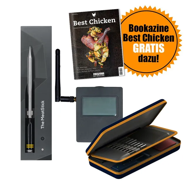 FIRE&FOOD Thermometer The MeatStick Set Fleischthermometer mit Bridge