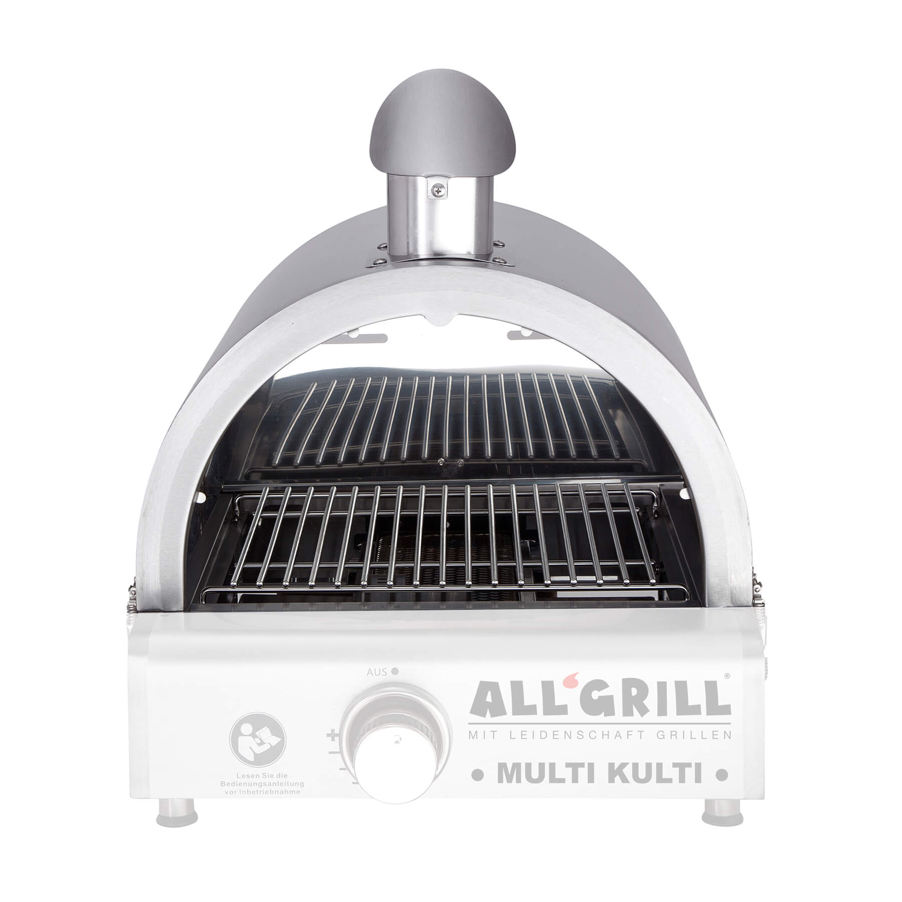 AllGrill Multi-Kulti Pizzaofen-Edelstahlhaube 43x41 cm