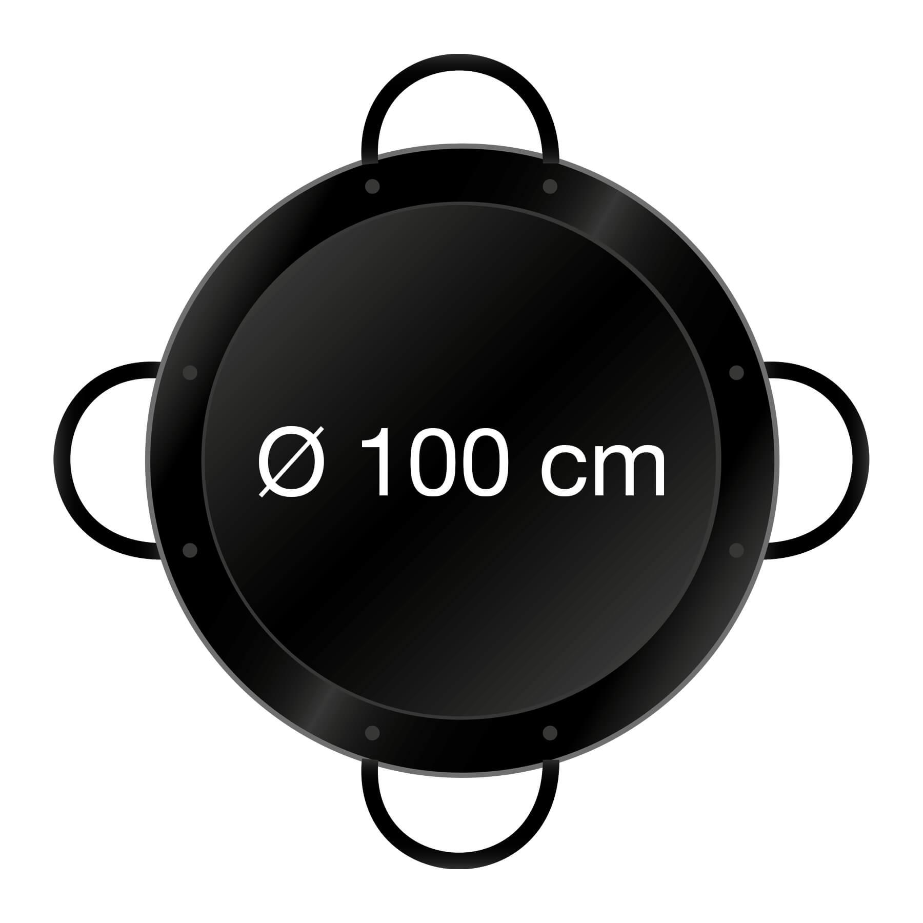 AllGrill Paella World Pfanne emailliert 100 cm für 85 Portionen