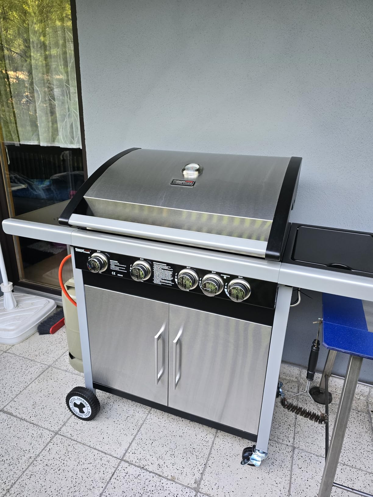 Royal Gourmet Gasgrill 4+1 Brenner Silber 14,5 kW