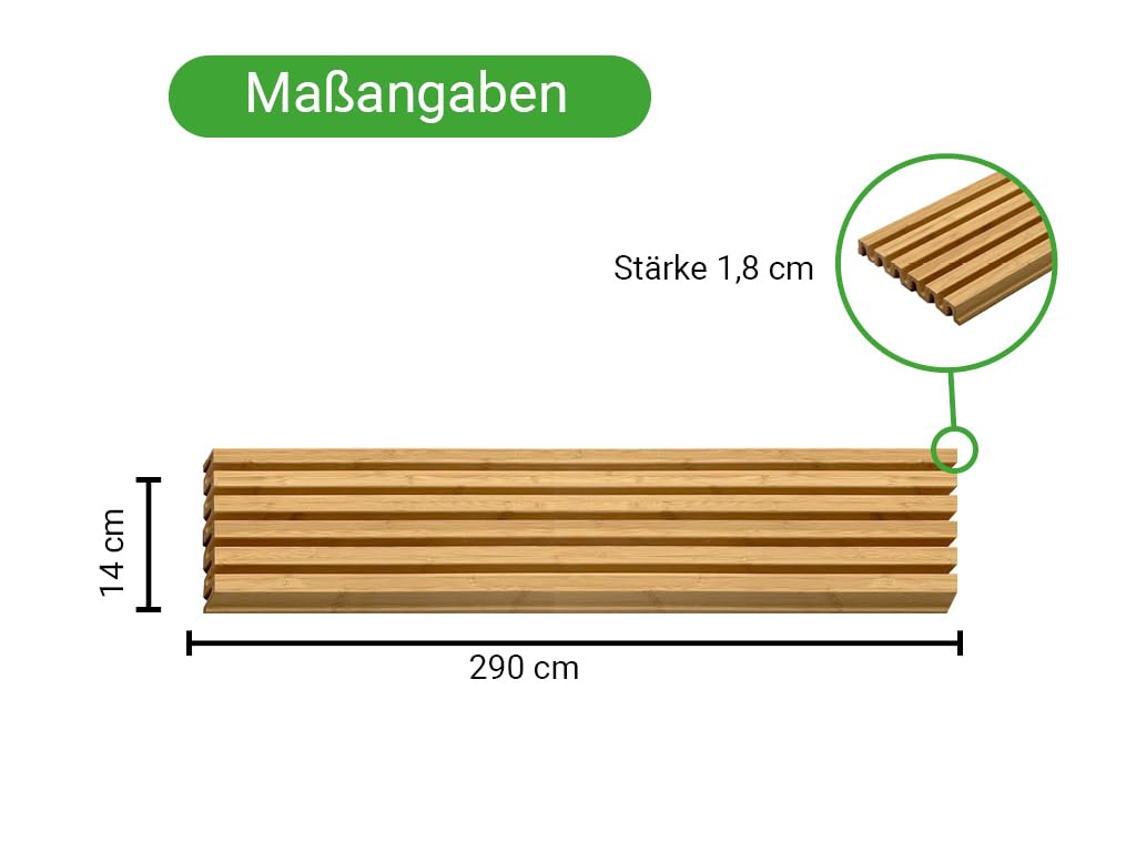 HPFloor Wall Paneling Bambus Rhombus 290x14 Wandverkleidung