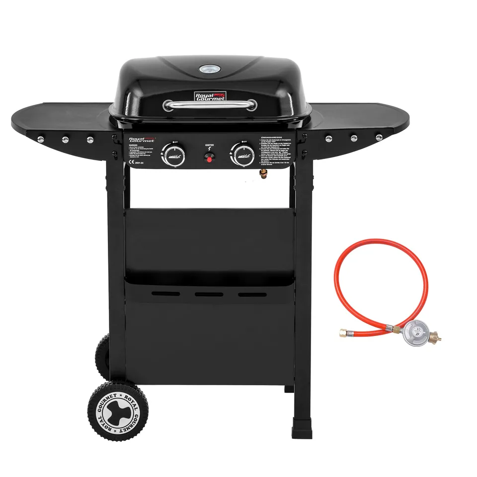 Royal Gourmet 2-Brenner Gasgrill Griddle Combo Schwarz 5 kW