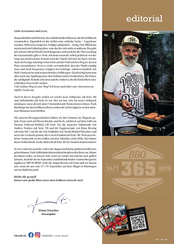 FIRE&FOOD 2021/03 Magazin Printausgabe Grillrezepte
