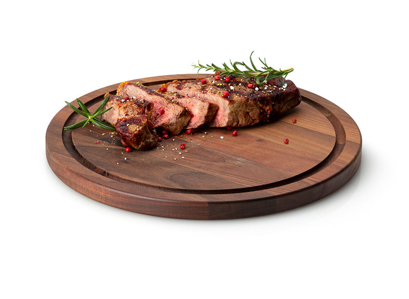 Continenta Steakteller rund Walnussholz 28 cm Servierteller