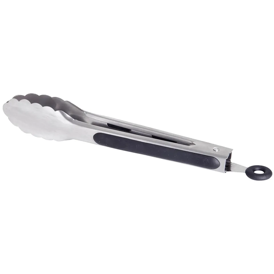AllGrill Grillzange Edelstahl 41 cm mit gummiertem Griff