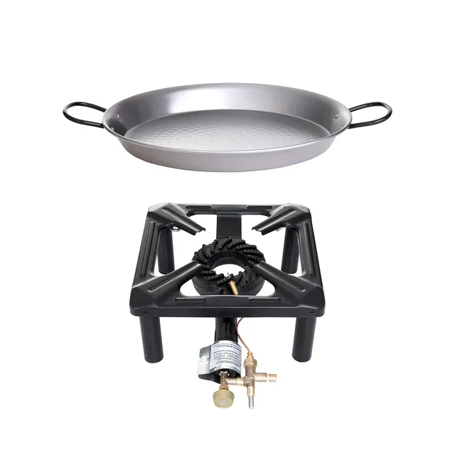 AllGrill HOCKERKOCHER Set klein Gaskocher mit Paellapfanne 32 cm