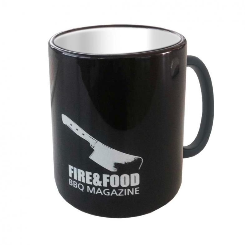 FIRE&FOOD Fan-Tasse Black&White Keramik 300ml Logo