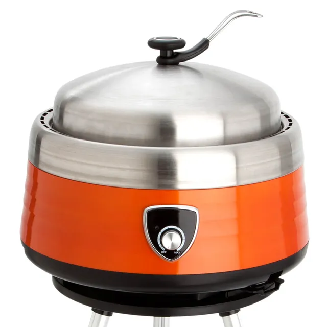 AllGrill Vulcano Holzkohlegrill orange mit Gebläse