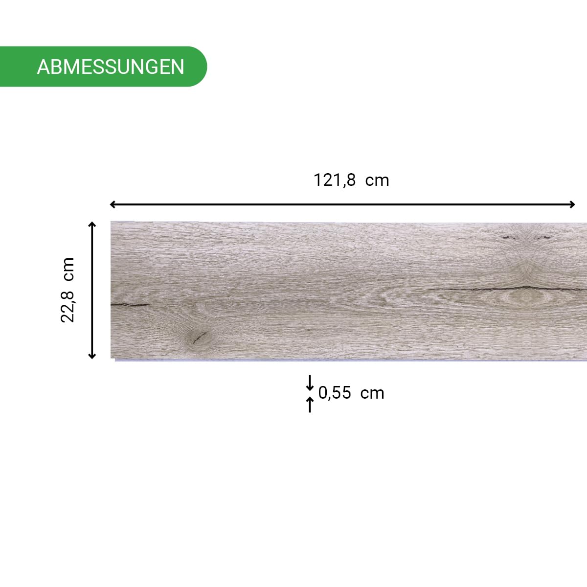 HPFloor Rigid Carpo50Plus Klick-Vinylboden Hellbraun 5,5 mm