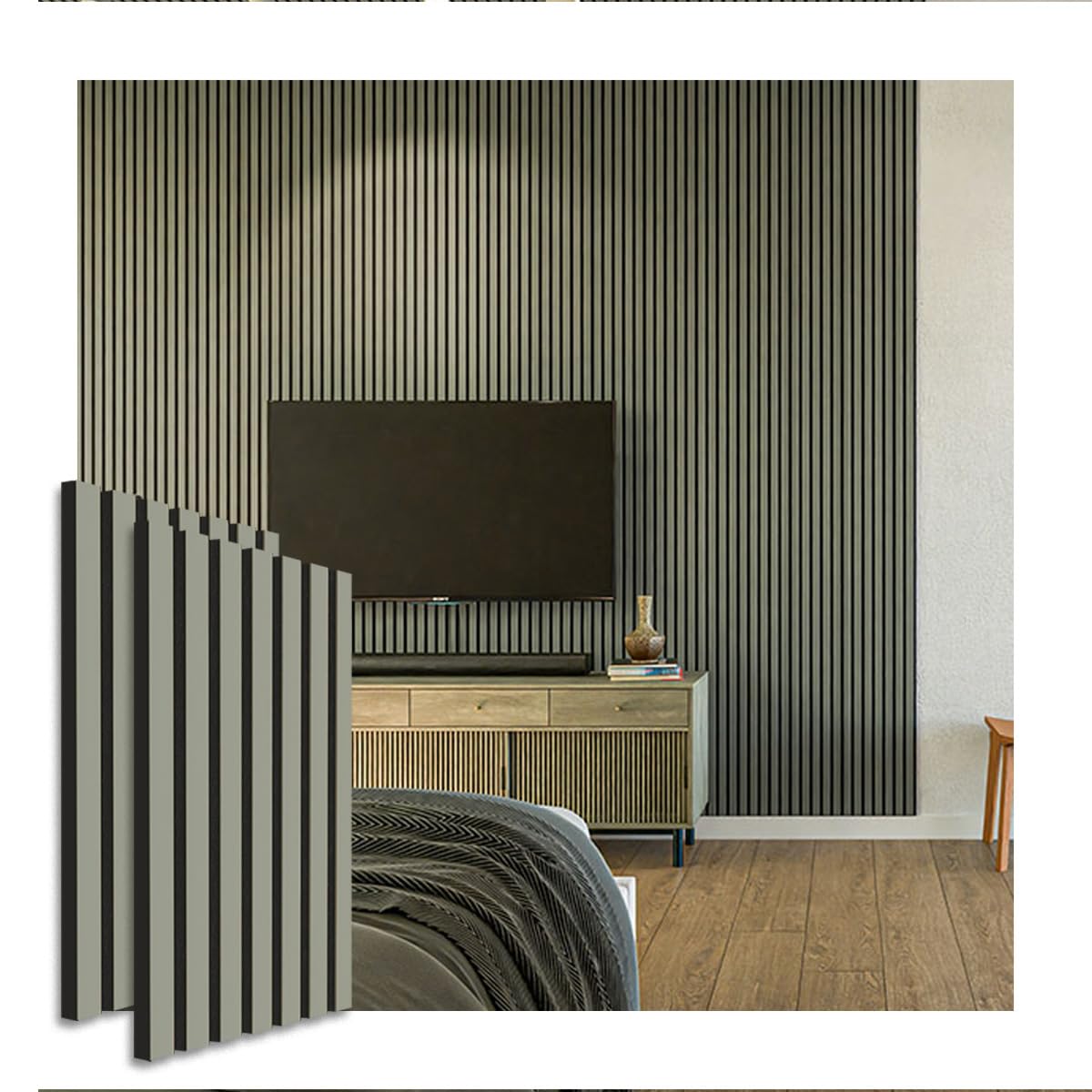 HPFloor Acoustic Panels 240x60 Akustikpaneele Grün 2er-Set feuchtraumgeeignet