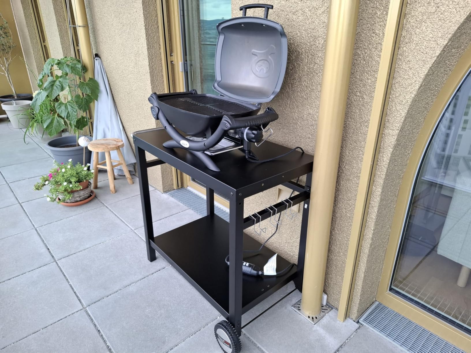 Royal Gourmet Grillwagen Grilltisch 85x50cm mit Rollen