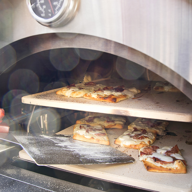 AllGrill Grillzubehör Pizzastein 41x36 cm Cordierit