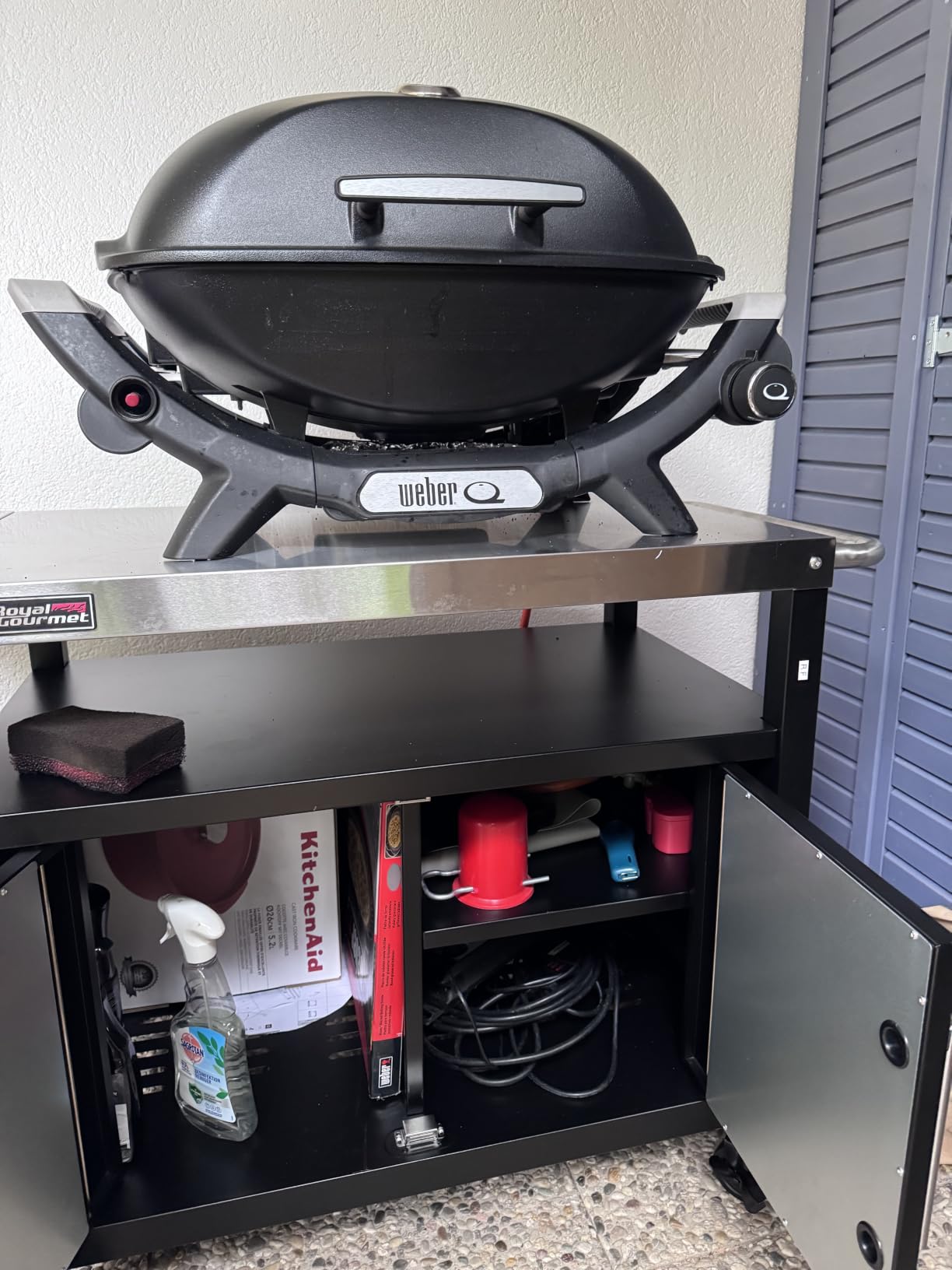 Royal Gourmet Grillwagen Servierwagen Edelstahl klappbar