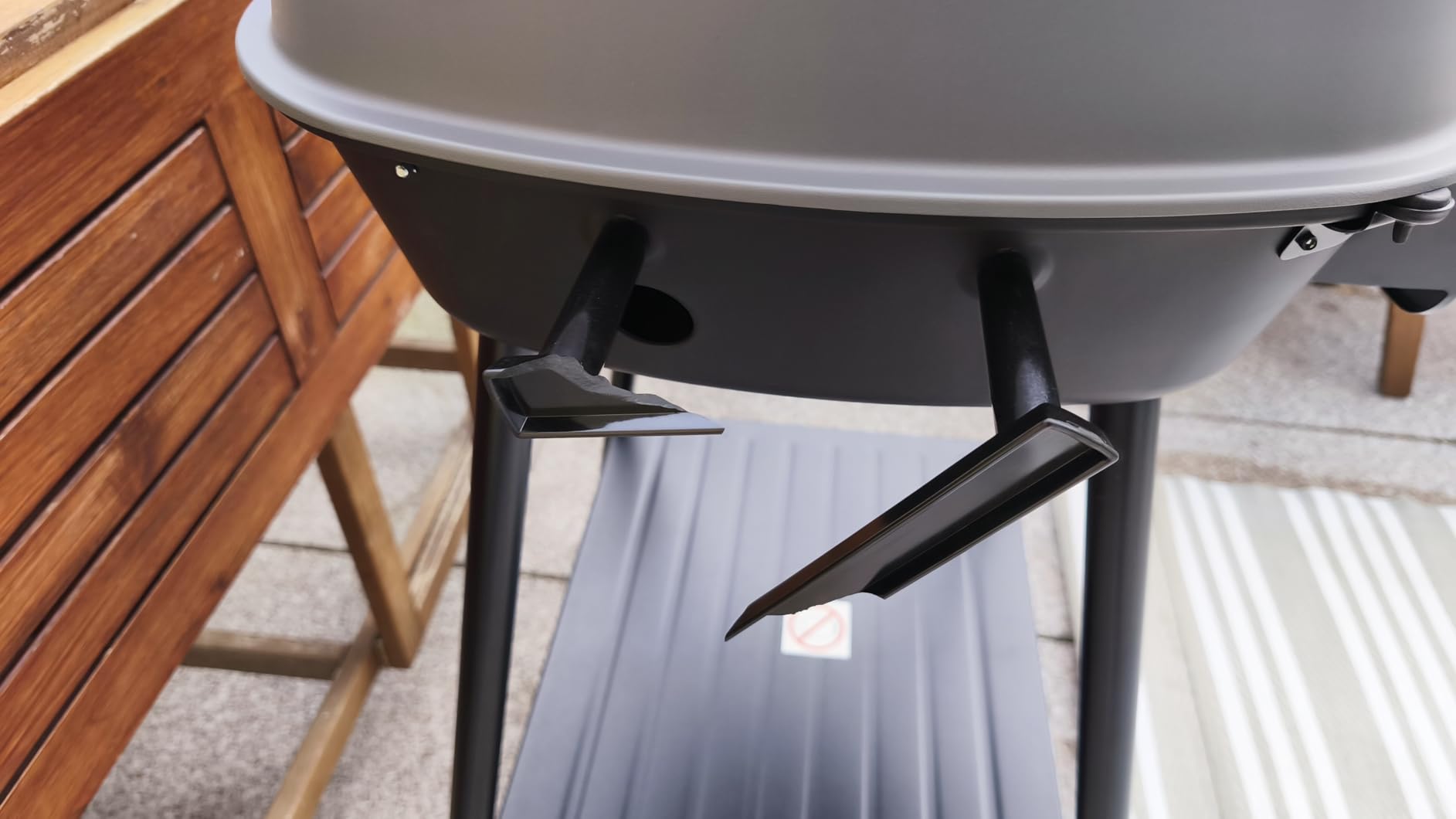 Royal Gourmet 2-Brenner Gasgrill Grau 5 kW Balkongrill mit Ablage