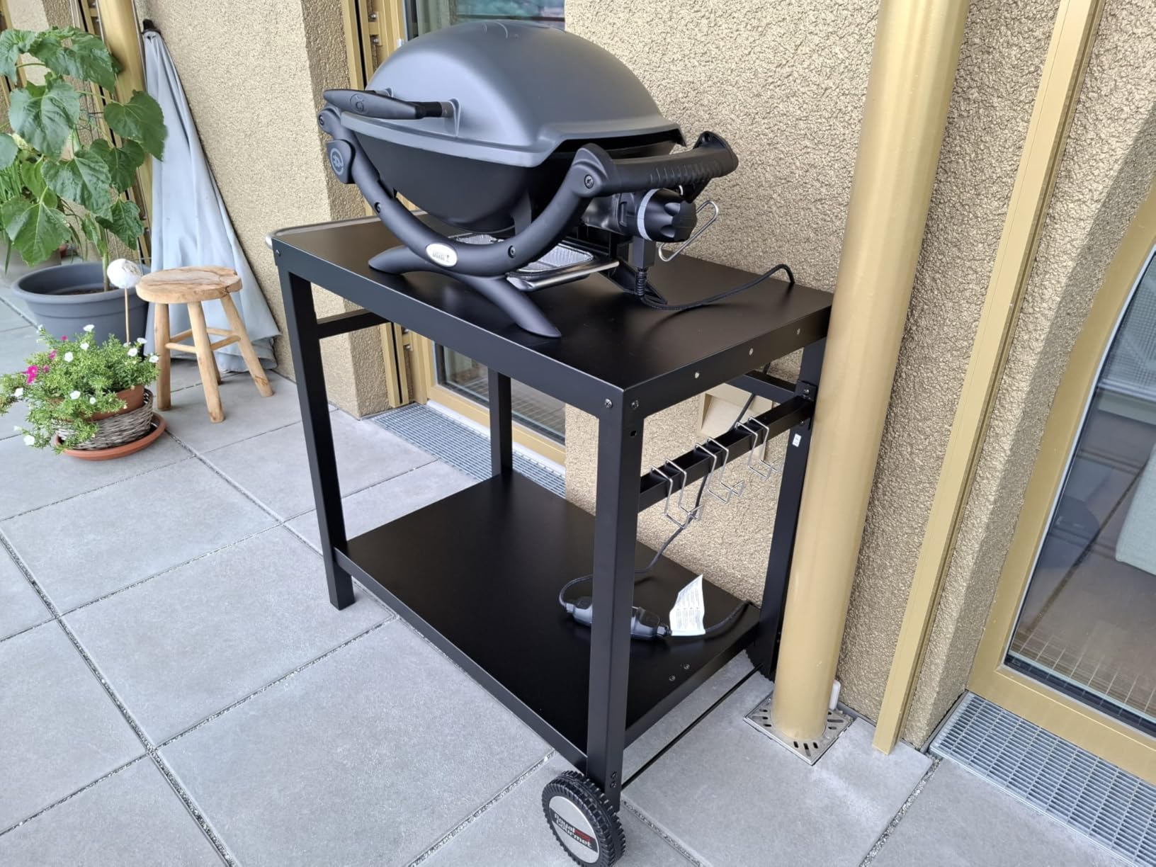 Royal Gourmet Grillwagen Grilltisch 85x50cm mit Rollen