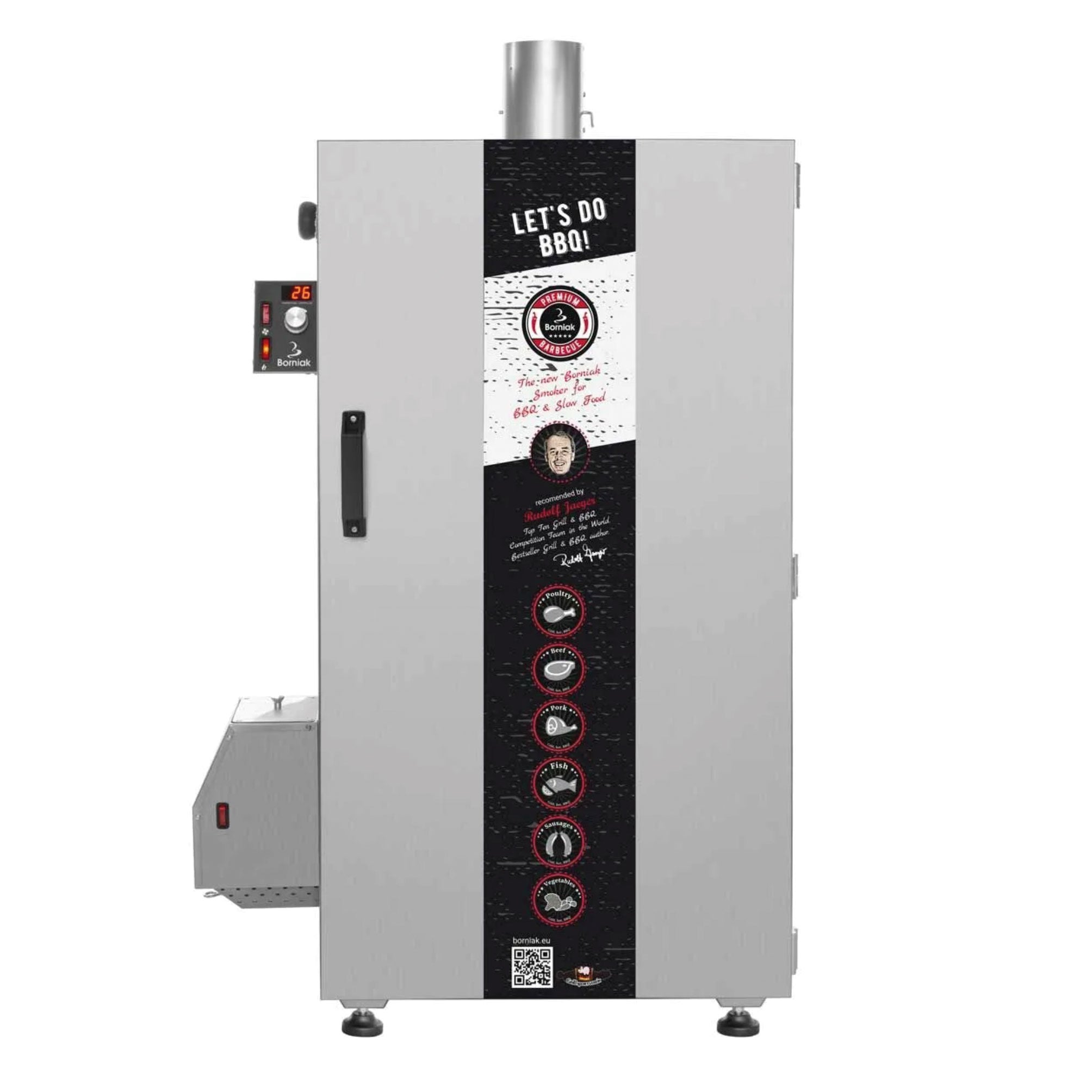 FIRE&FOOD Borniak 150 BBQ INOX SIMPLE Räucherofen 150L Edelstahl