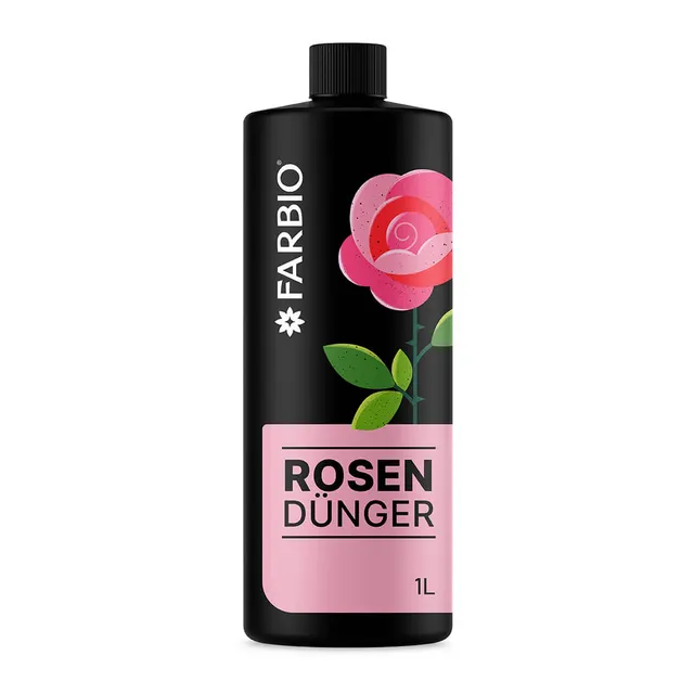 FARBIO Rosendünger Flüssigdünger NPK für Gartenrosen Blüte
