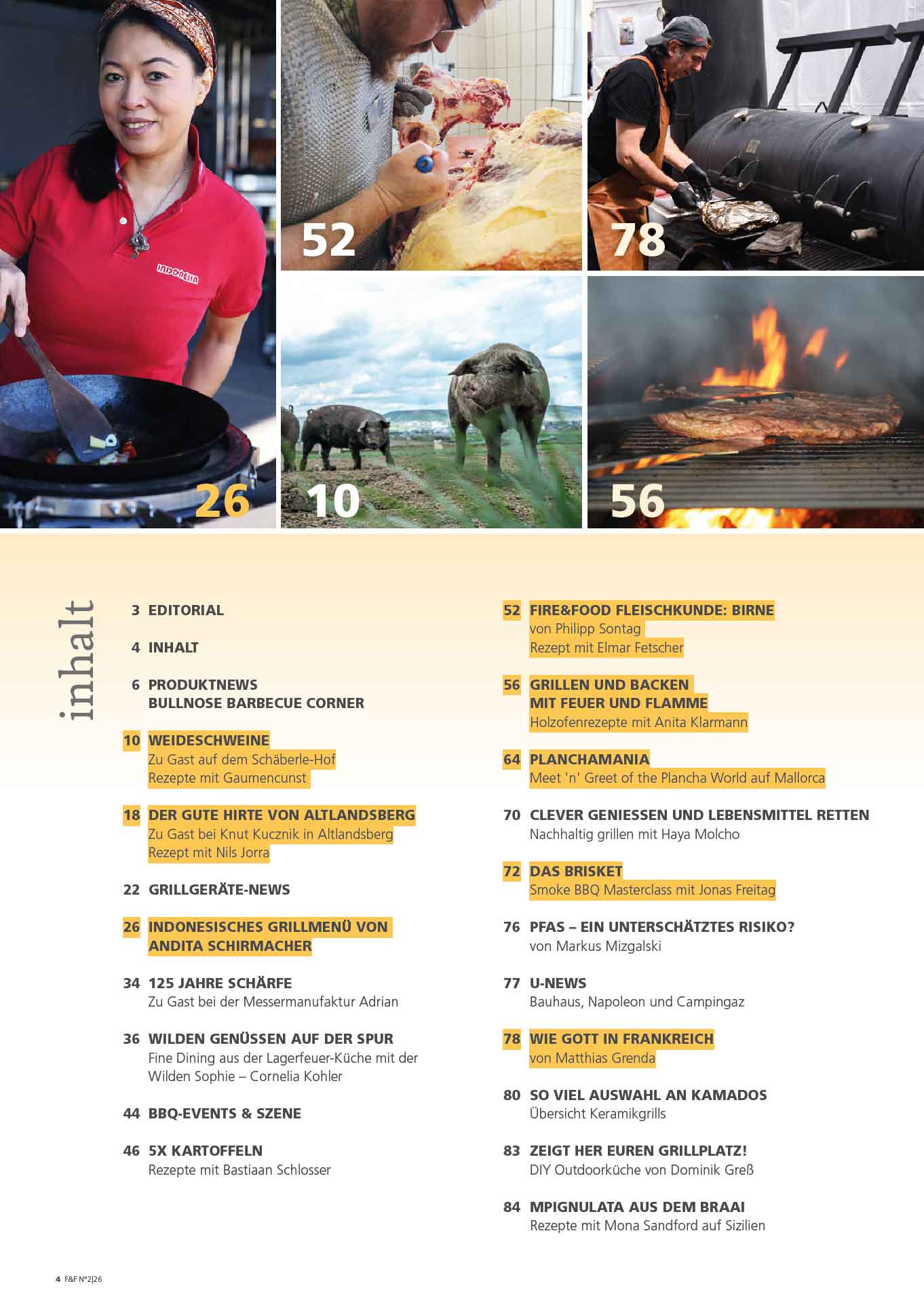 FIRE&FOOD 2026/02 Einzelausgabe Magazin Printausgabe