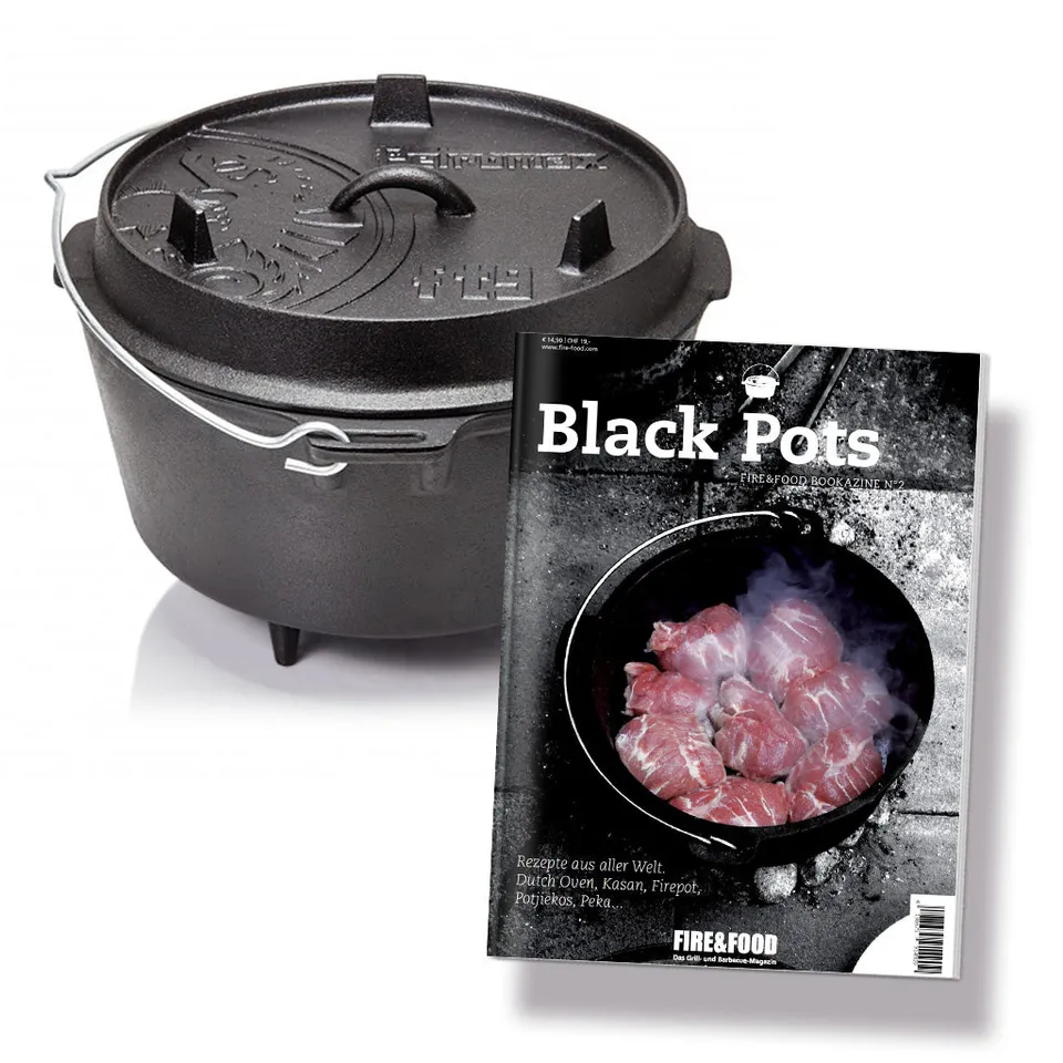 Petromax Feuertopf ft9 Dutch Oven 7,5L Gusseisen Füße