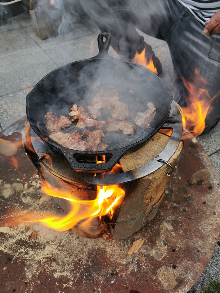 FIRE&FOOD Kohle & Räuchern Schwedenfeuer-Disc Stahlplatte 25 cm