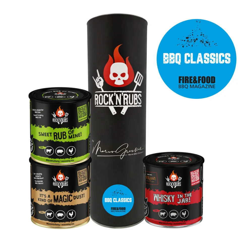 Rock'N'Rubs BBQ Classics Gewürzset 3x Rub Black Tube