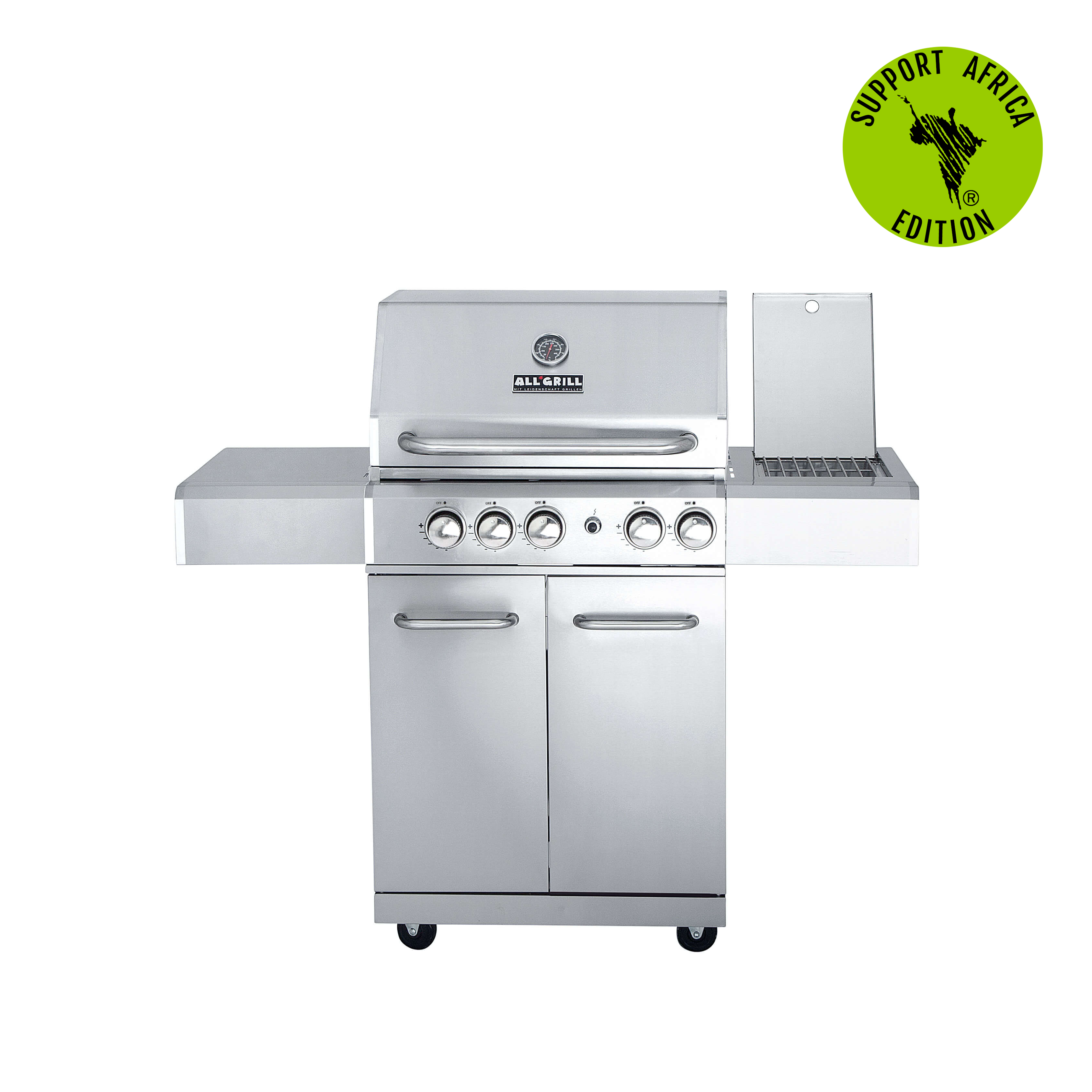 AllGrill Allrounder S11 M Gasgrill Edelstahl mit Seitenkocher