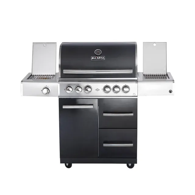 AllGrill Chef Modular S7 L-black Gasgrill 4-Brenner Edelstahl