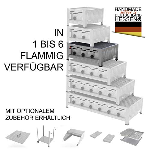 ChattenGlut Gasbräter 3-flammig Tischgrill 10,8kW Rost